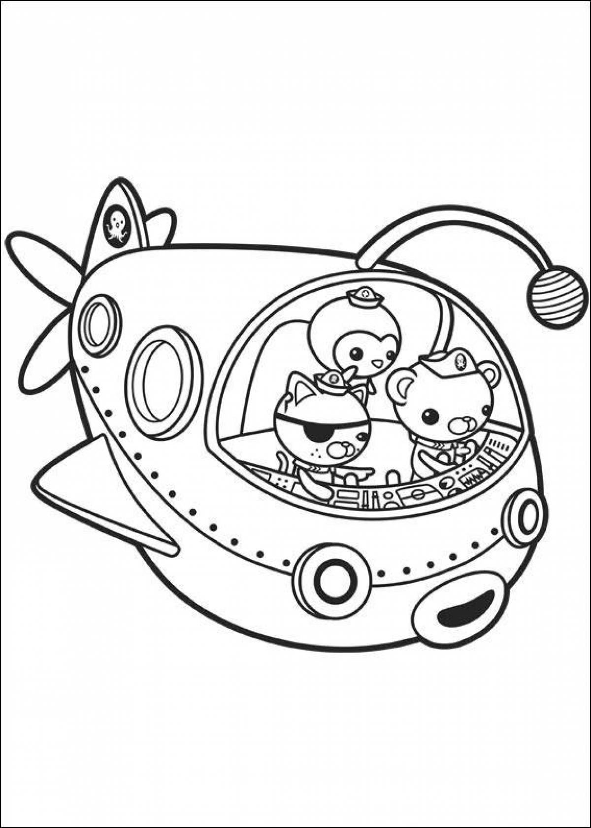 Photo Octonaut bright coloring page
