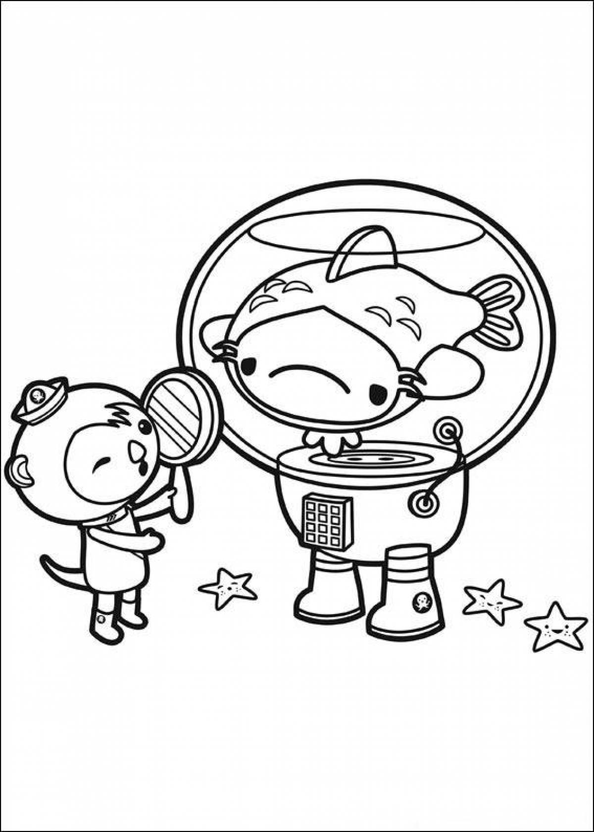 Photo Octonaut playful coloring page