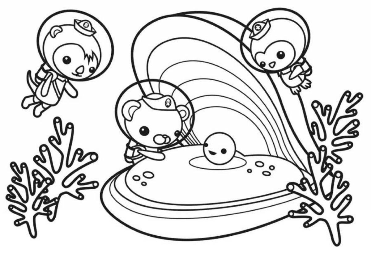 Photo Cute octonaut coloring page