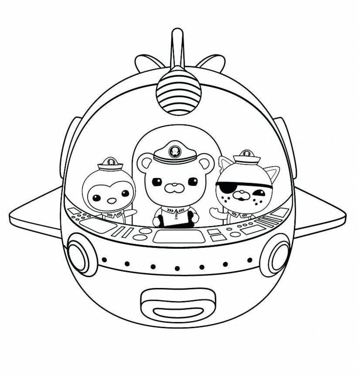 Photo Octonaut colorful coloring page