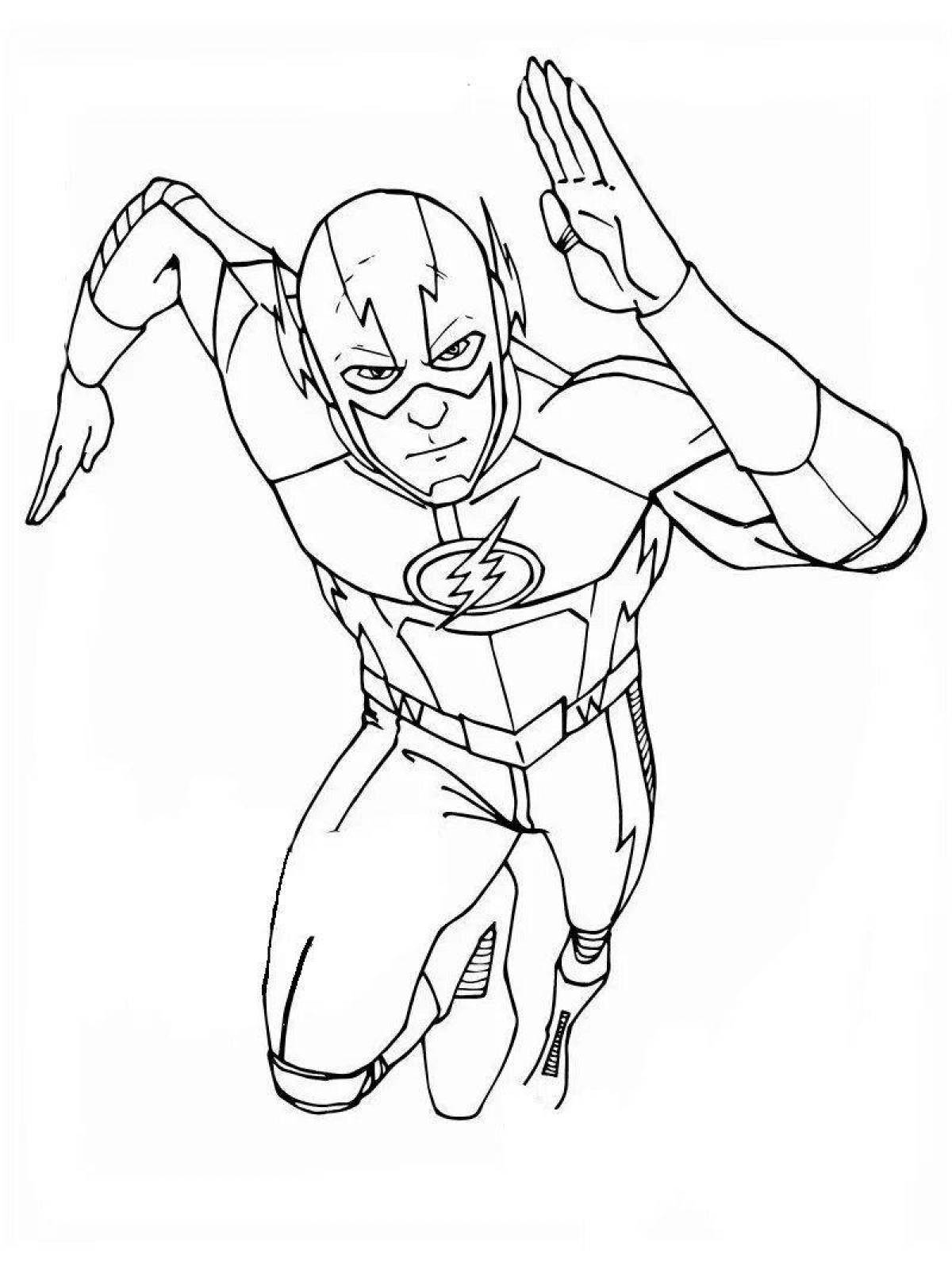 Colorful flash coloring page