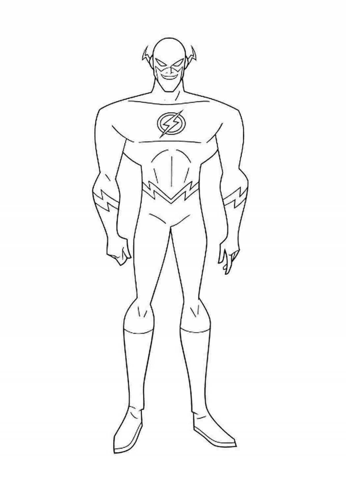 Flash playful coloring page