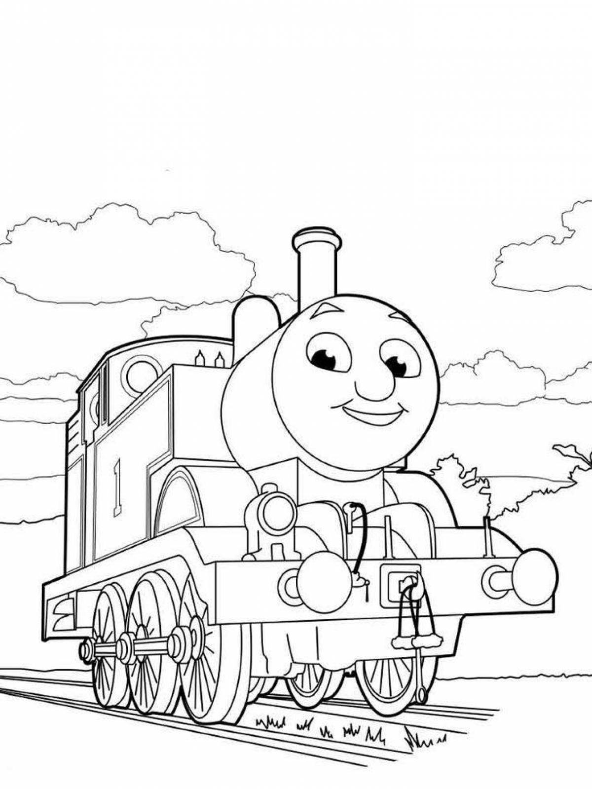 Coloring the amazing thomas the tank engine