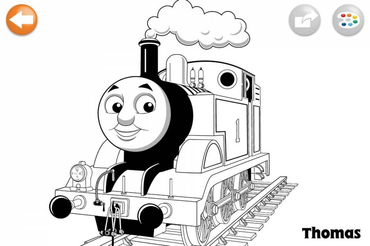 Thomas the Incredible Tank Engine Coloring Page