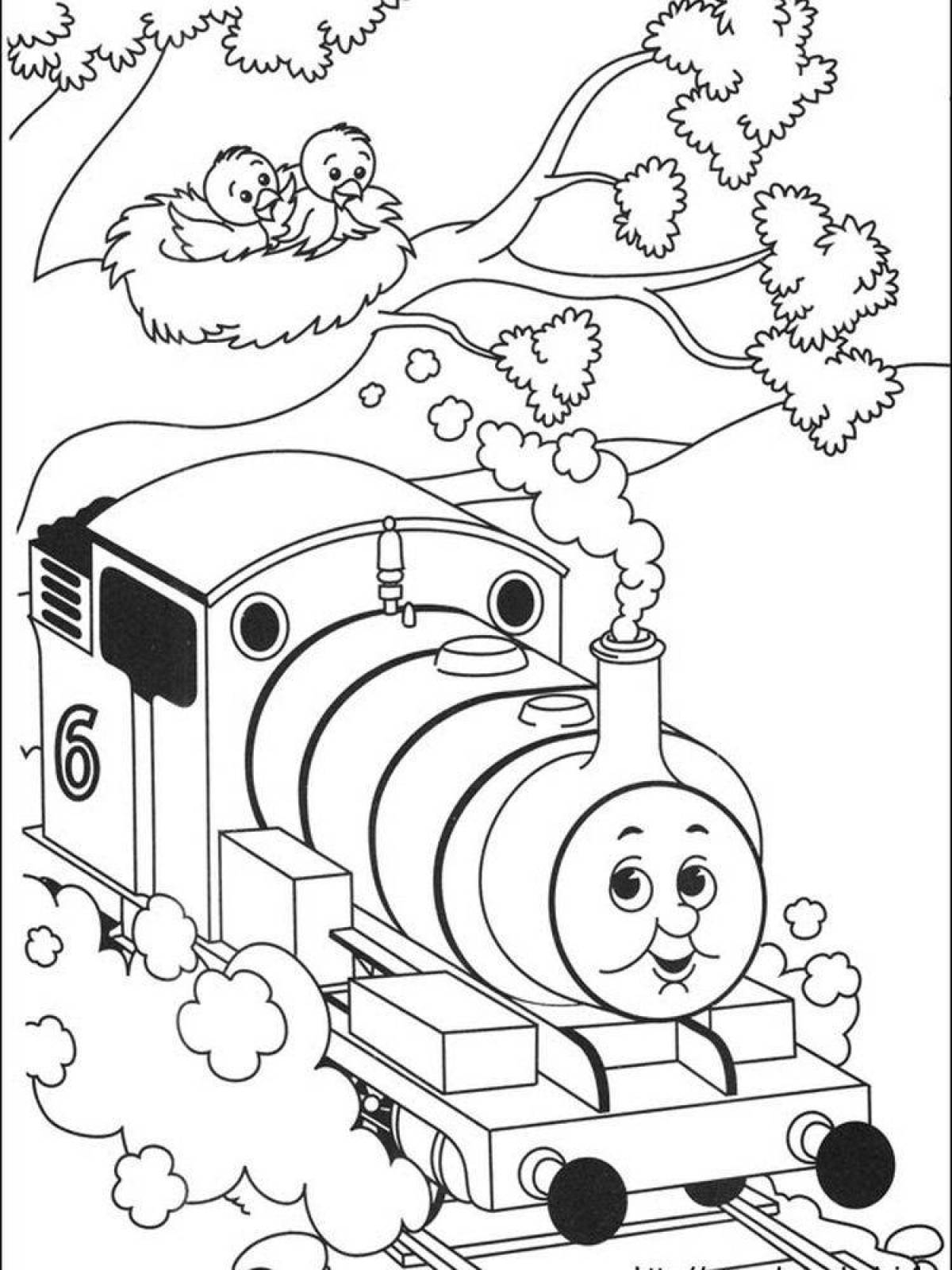 Colouring awesome thomas the tank engine