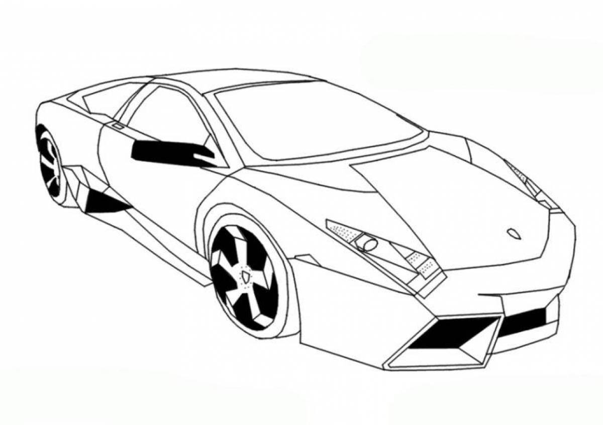Attractive cool cars coloring book