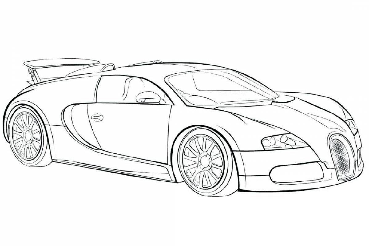 Detailed coloring of cool cars