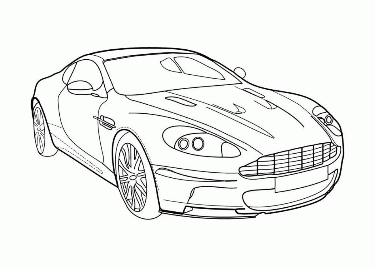 Live cool cars coloring book