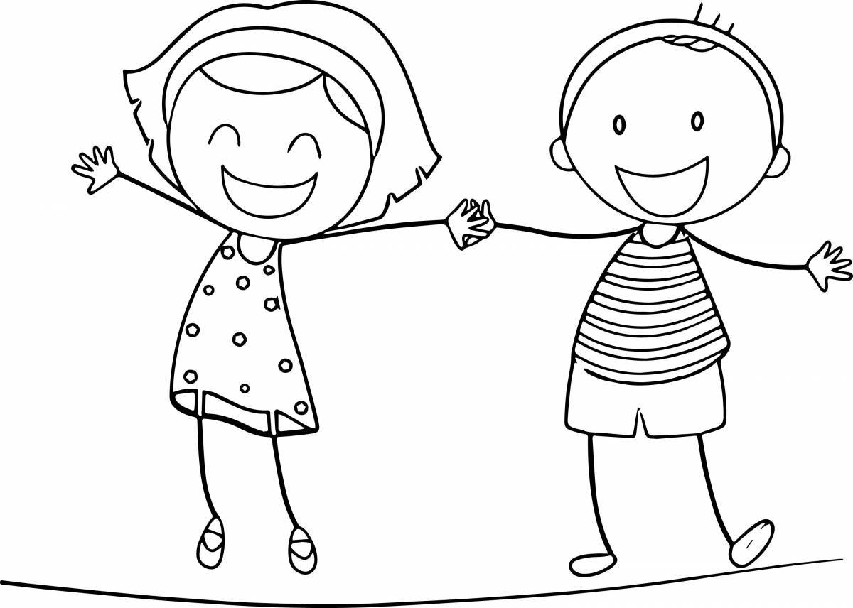 Creative coloring book for girls and boys
