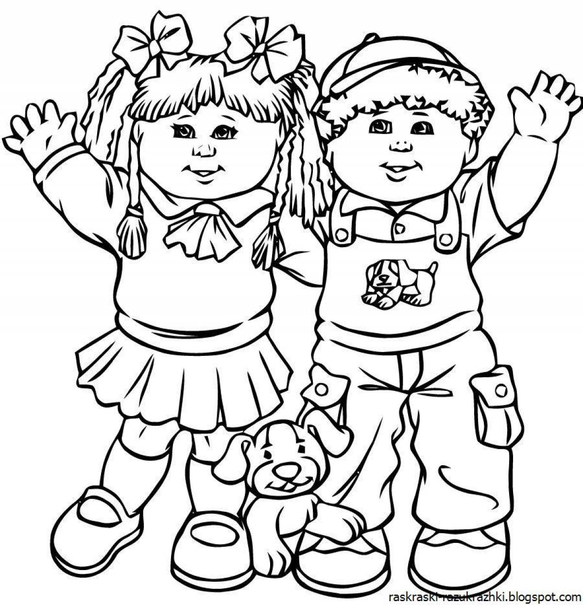 Crazy coloring book for girls and boys