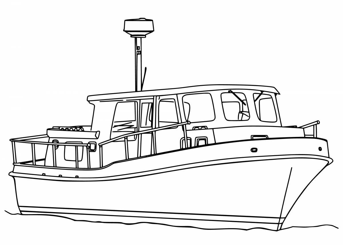 Attractive tug coloring page