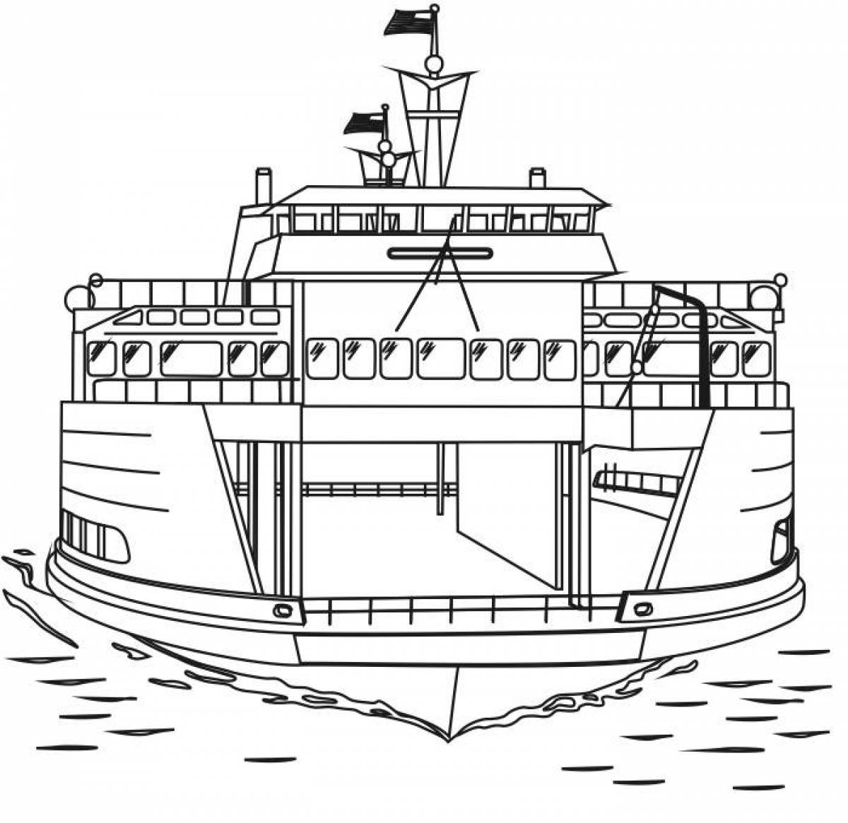 Great tug coloring page