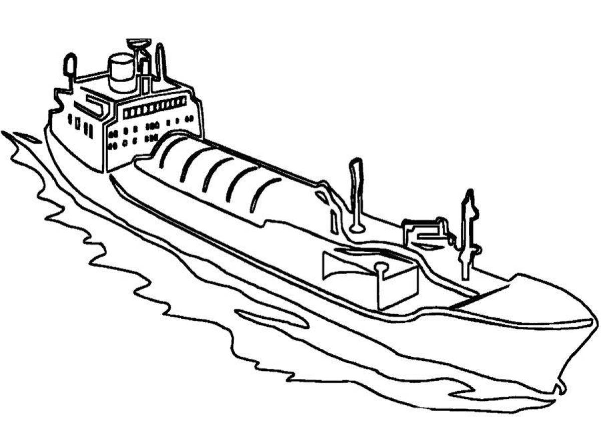 Outstanding tug coloring page