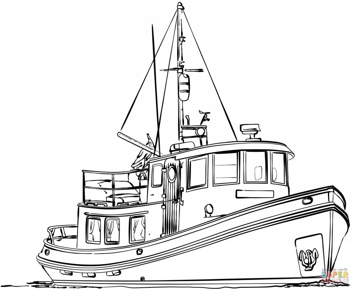 Coloring page spectacular tug