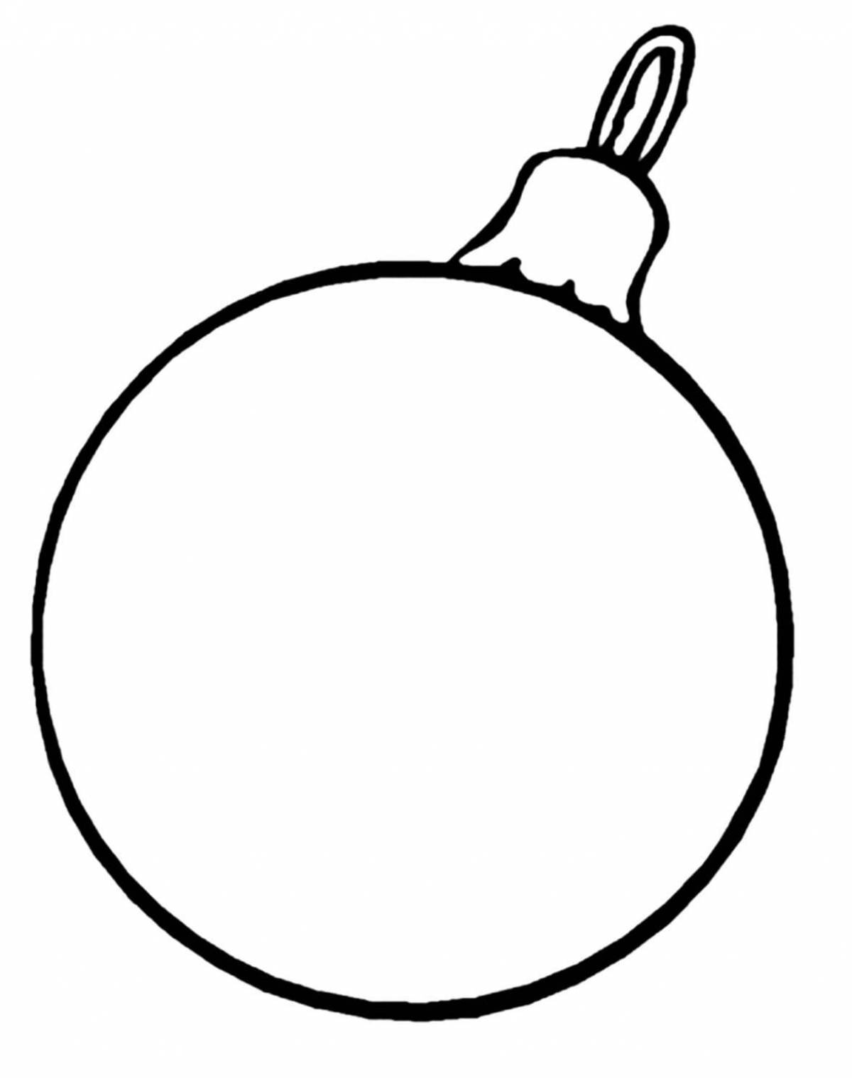 Christmas ball coloring page