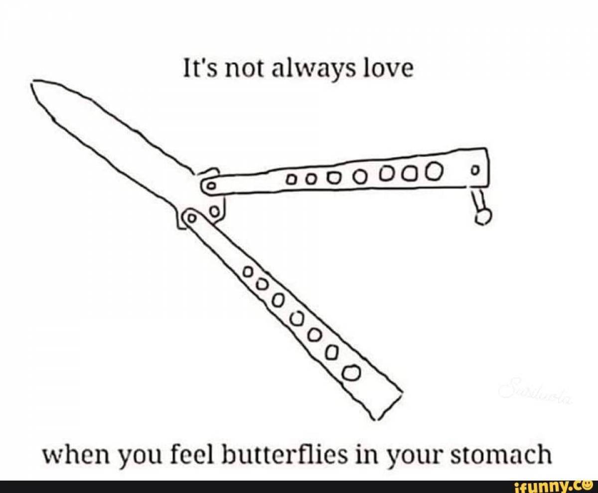 Adorable butterfly knife coloring book