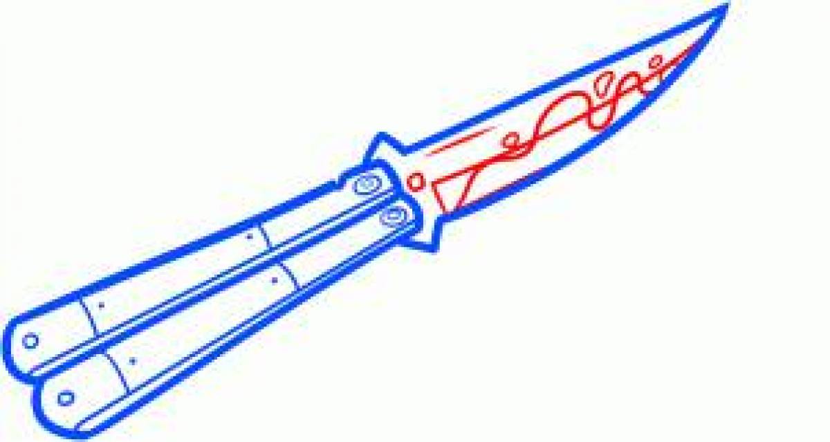 Tempting Butterfly Knife Coloring