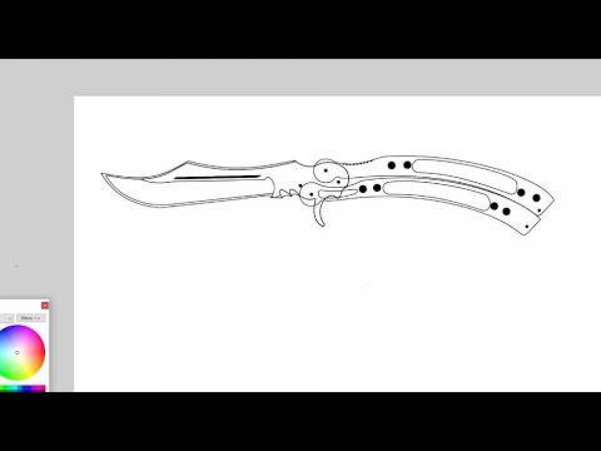 Fun coloring book butterfly knife