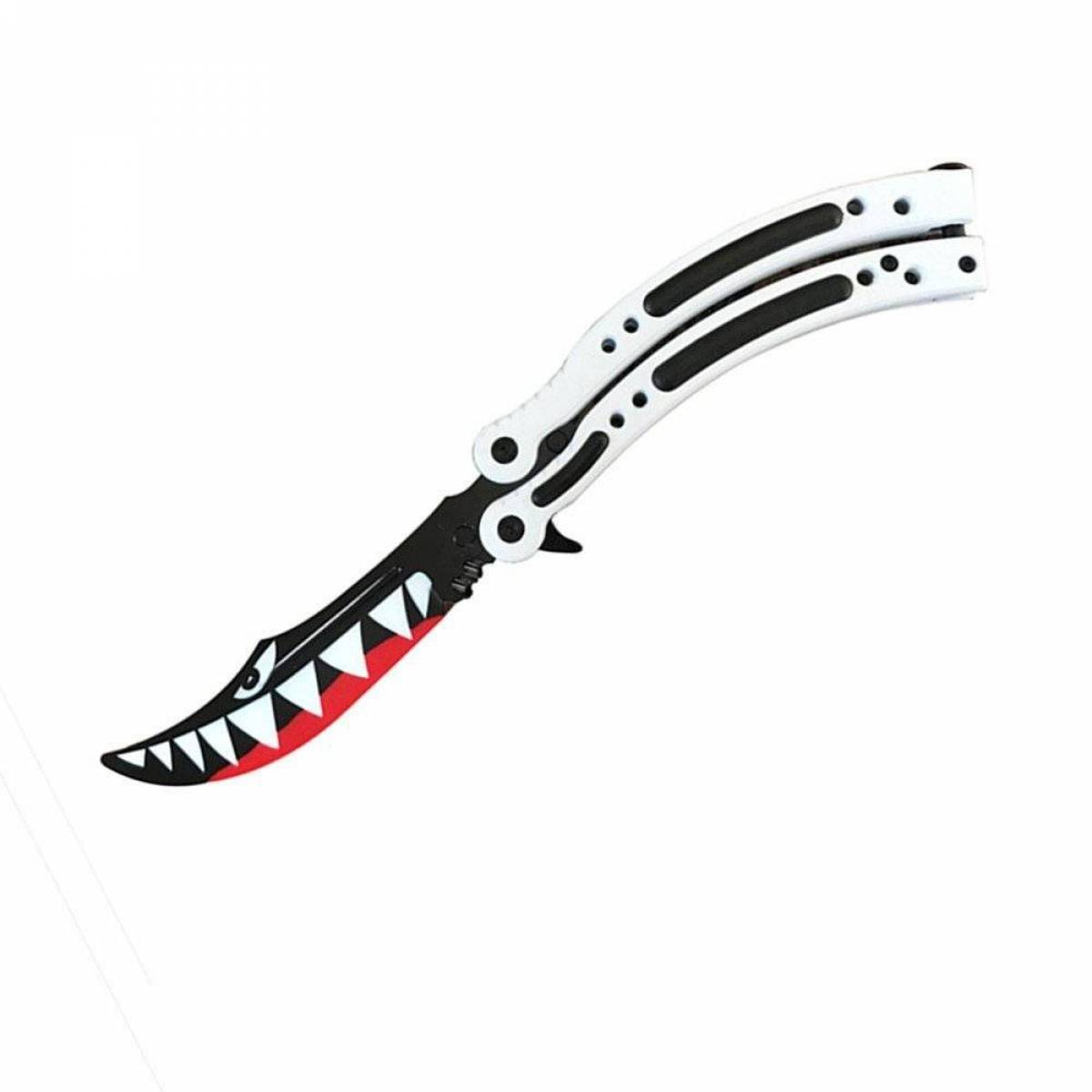 Creative coloring butterfly knife
