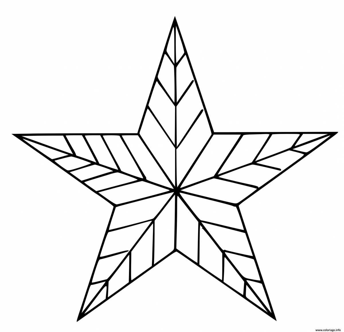 Majestic Christmas star coloring page