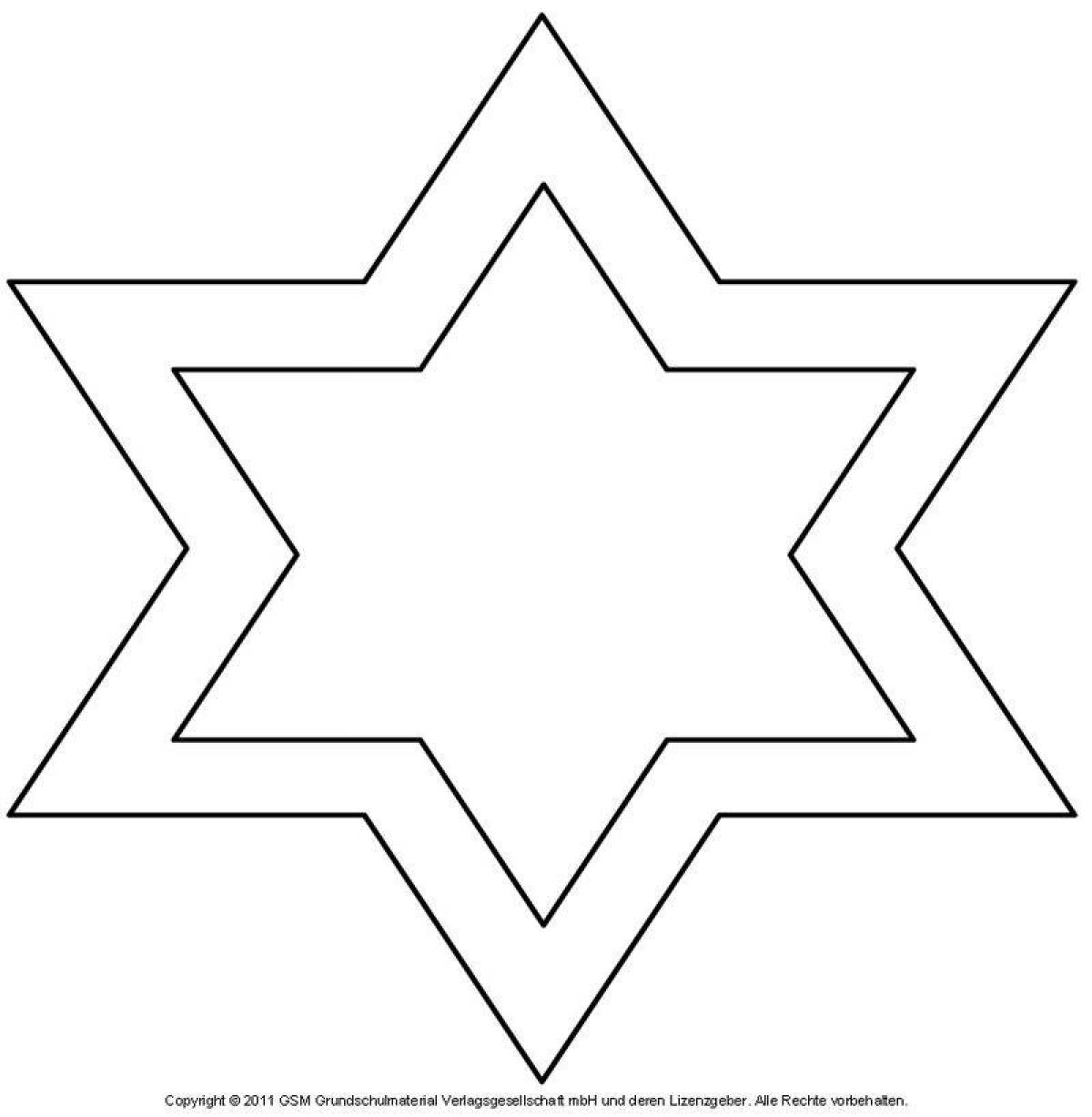 Трафарет шестигранной звезды
