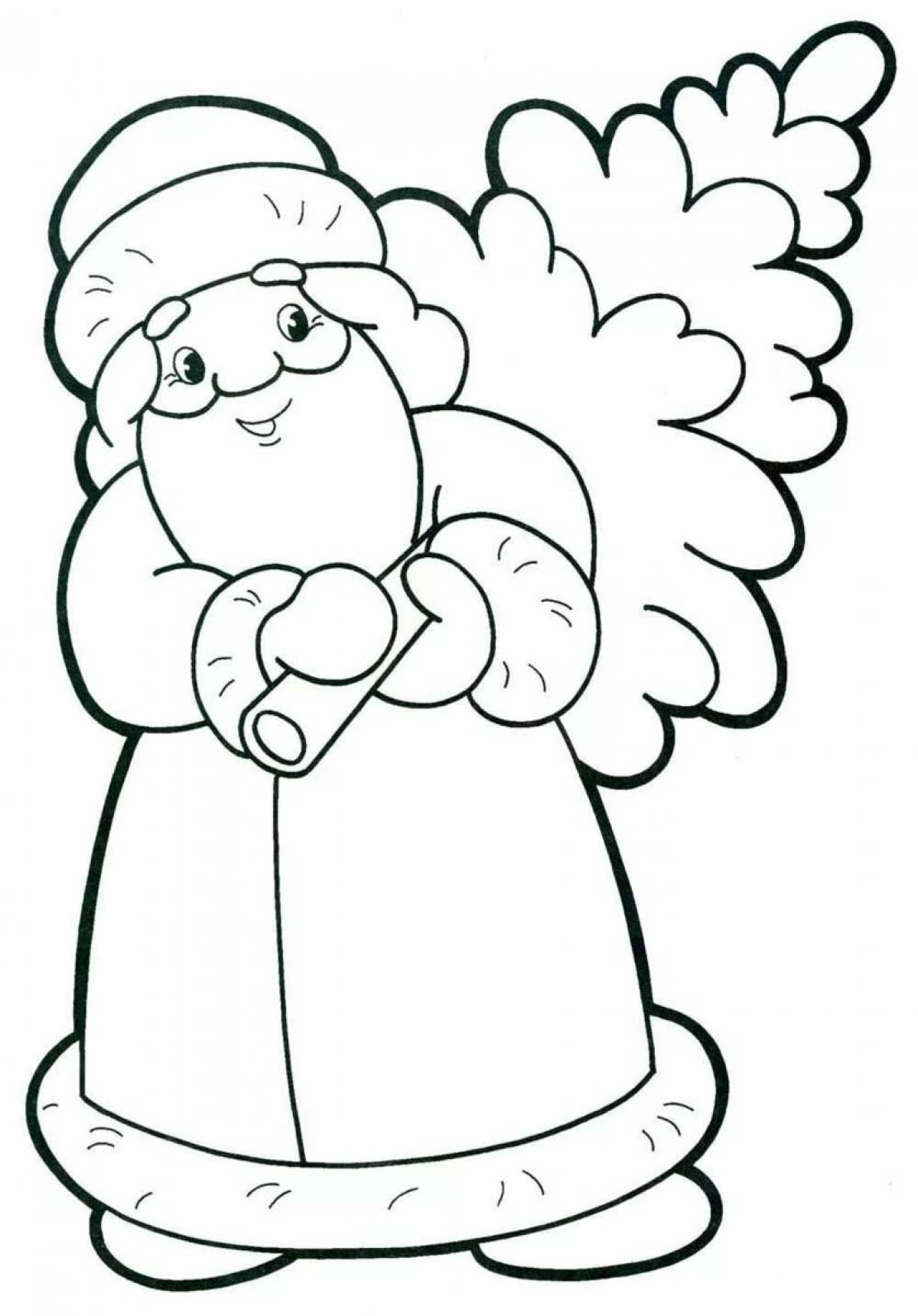 Coloring page whimsical snow maiden