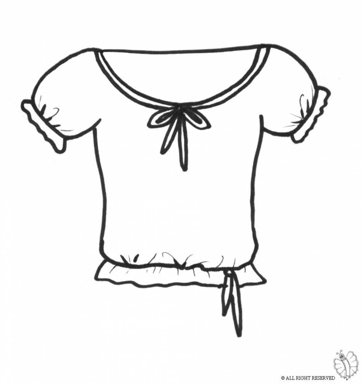 Playful t-shirt coloring page