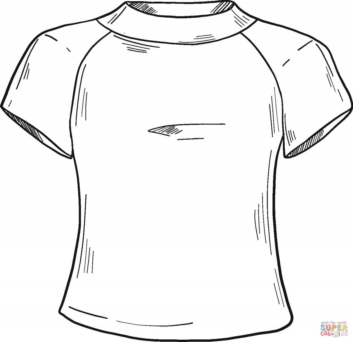 Glowing T-shirt coloring page