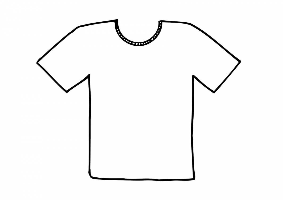 Animated t-shirt coloring page