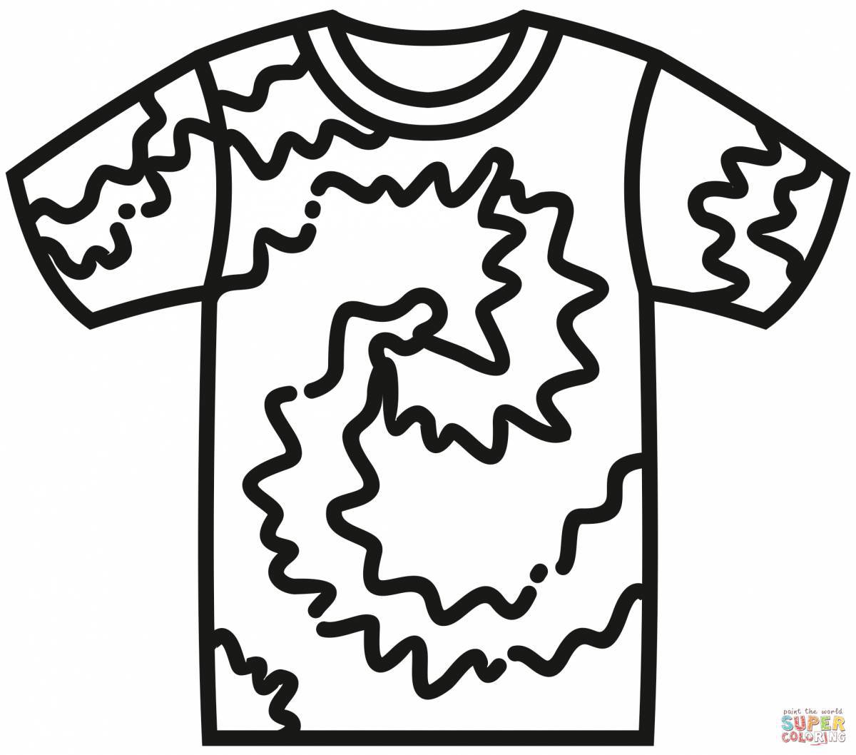 Fine t-shirt coloring page