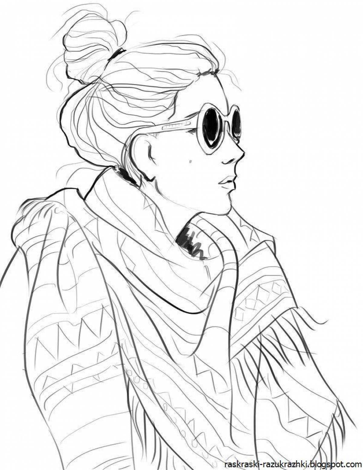 Intricate fashion coloring pages