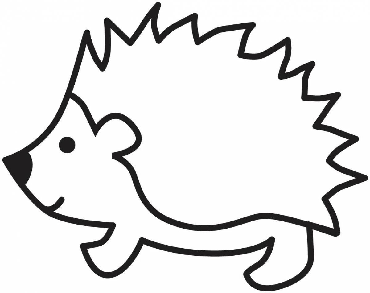 Animated coloring hedgehog