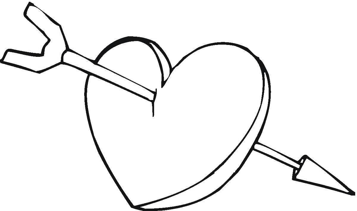Playful heart coloring page for kids