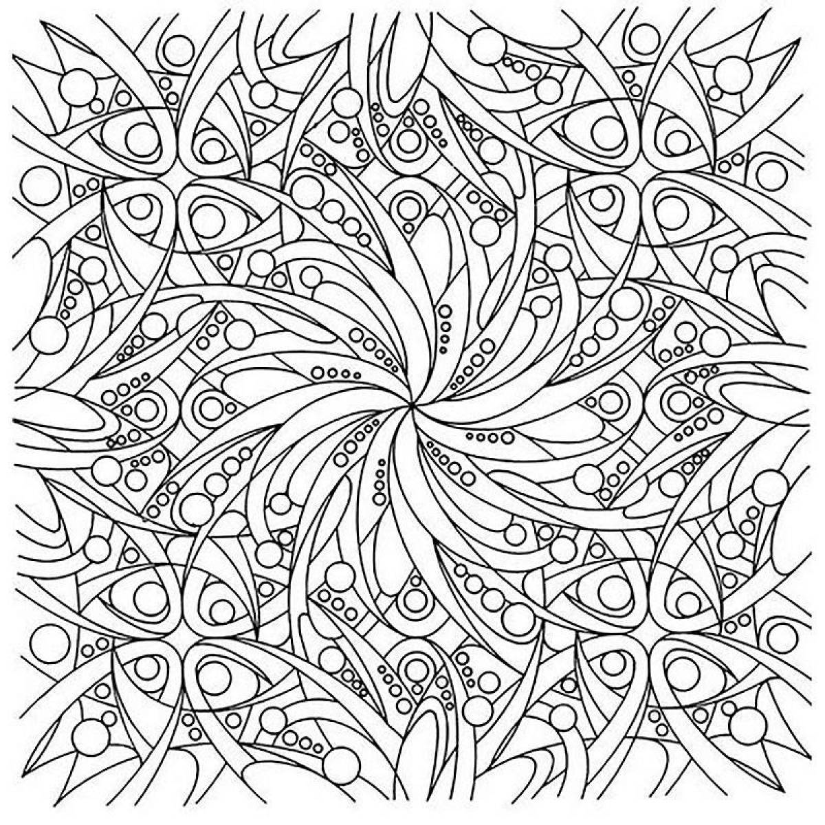 Playful adult coloring book
