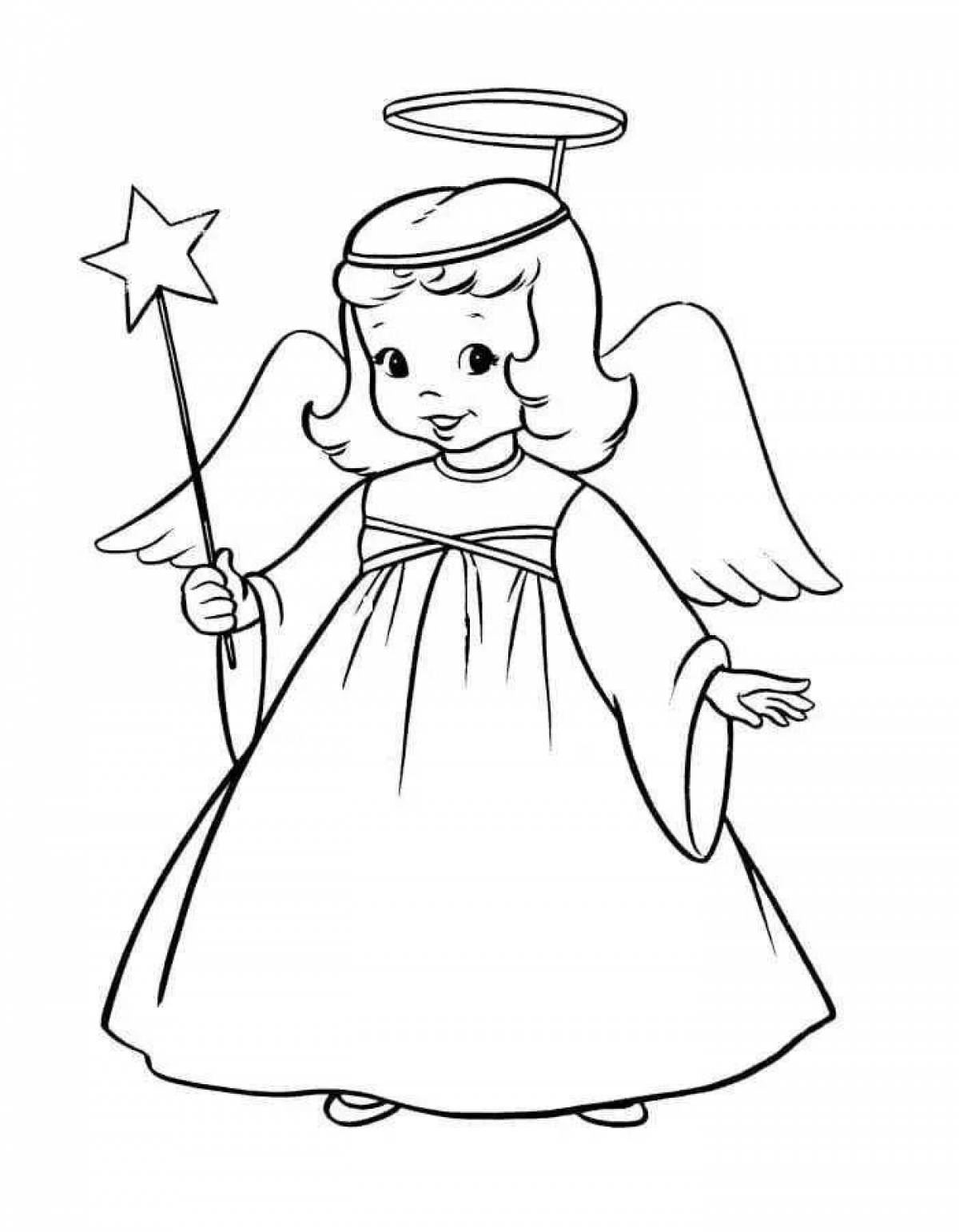 Adorable little angel coloring book