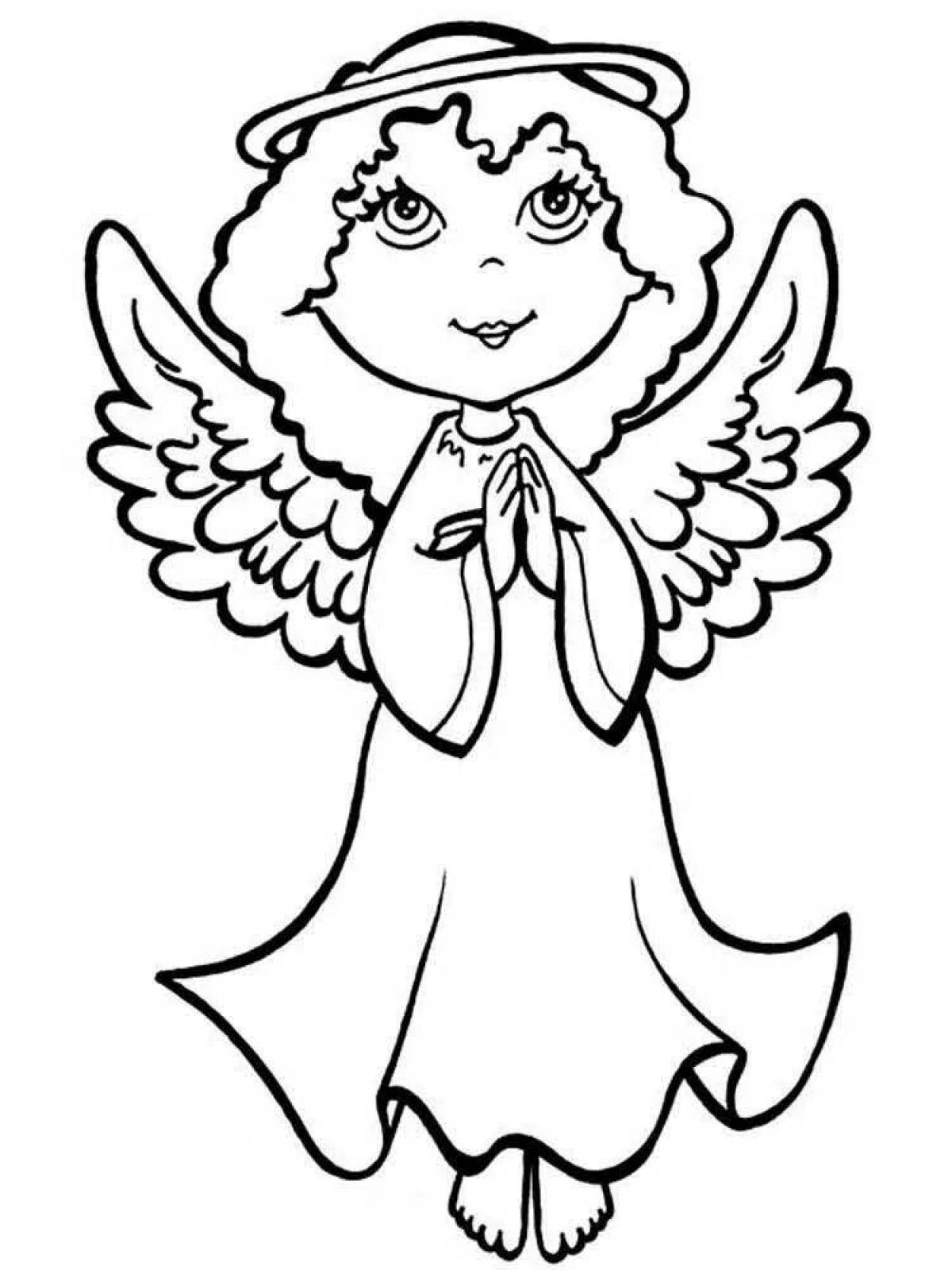 Cute little angel coloring book