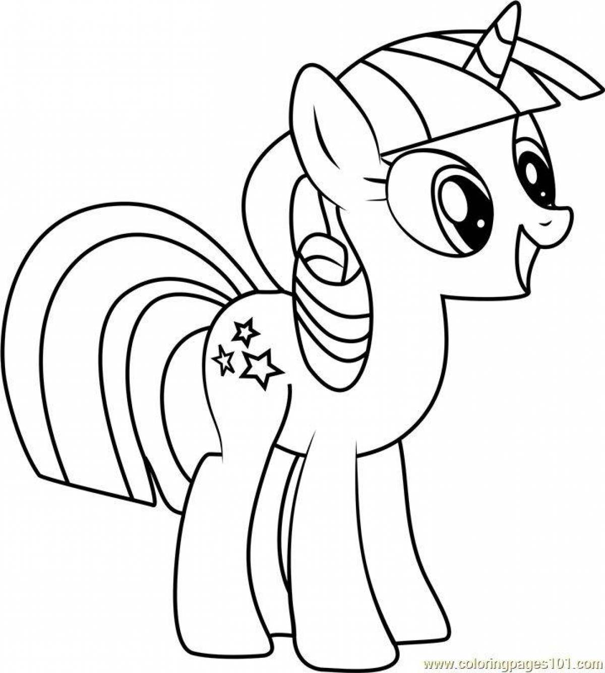 Great pony sparkle coloring book