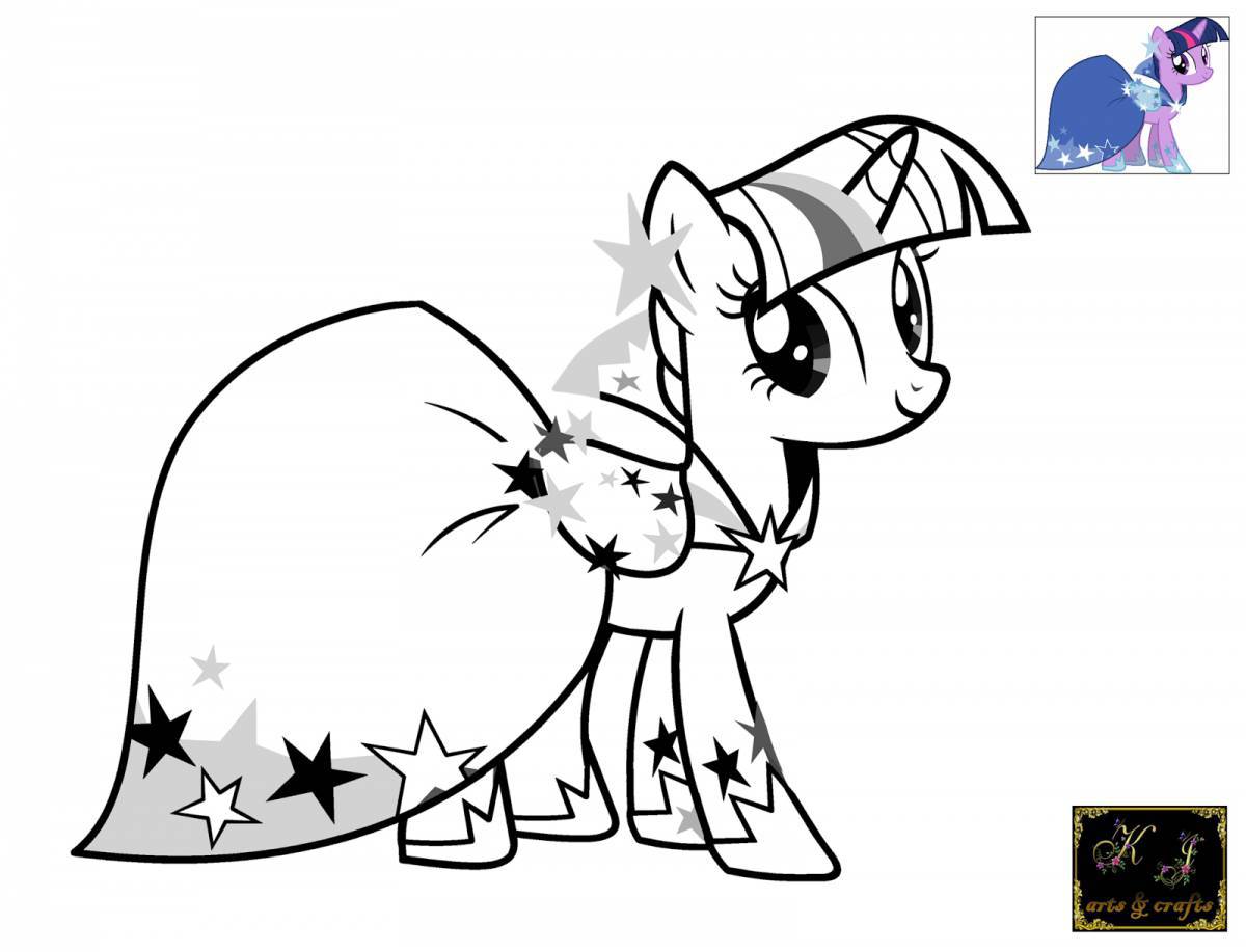 Sparkle pony coloring page