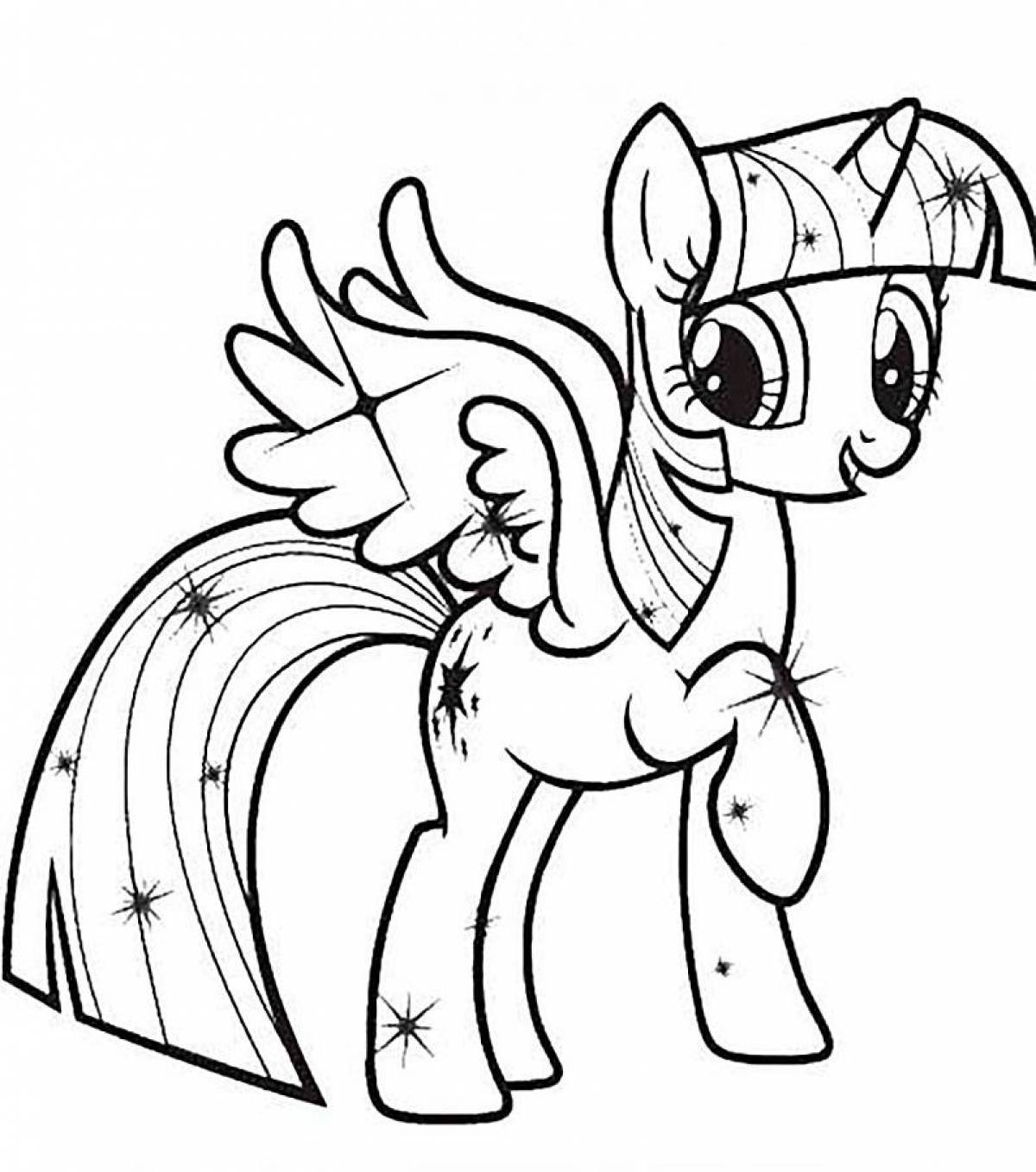 Beautiful pony sparkle coloring book