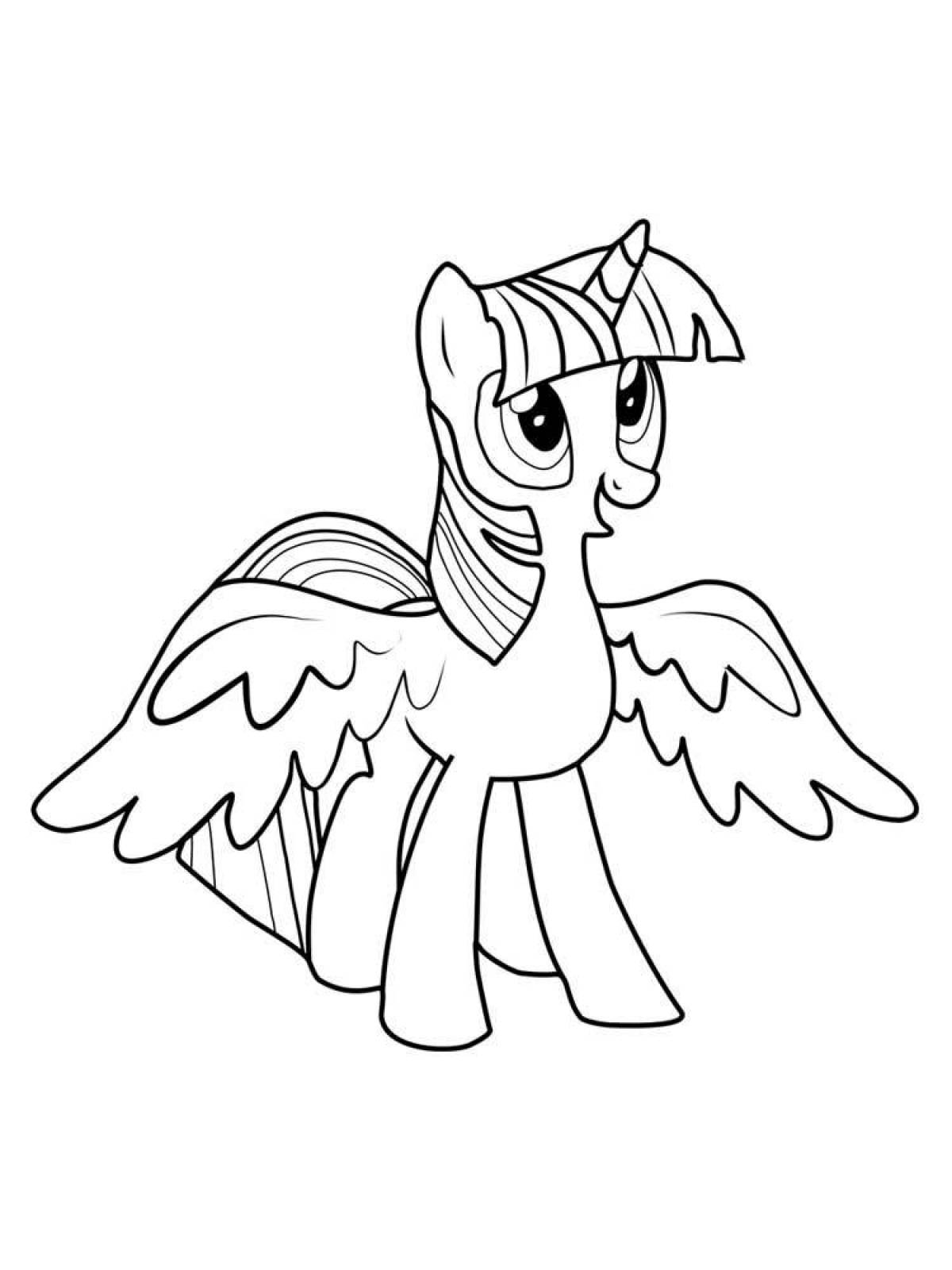 Adorable pony sparkle coloring book