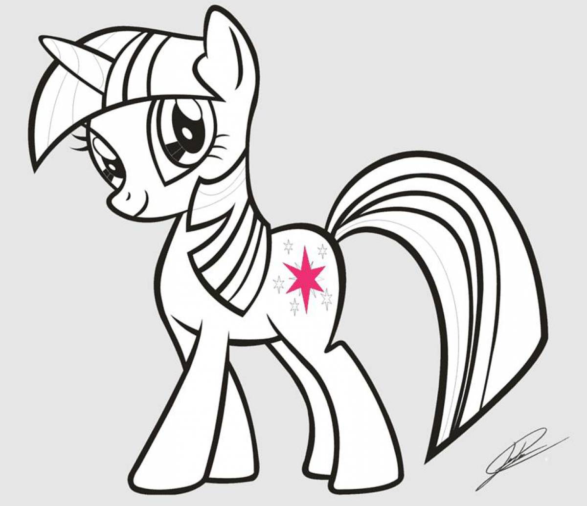Sparkle pony coloring page