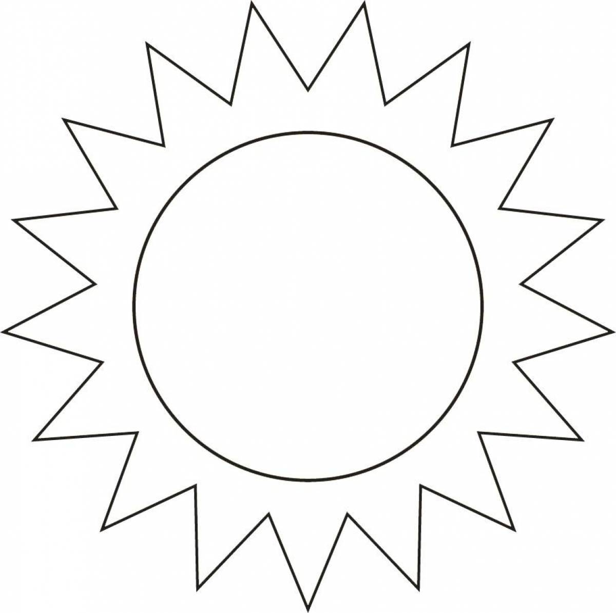Dazzling sun coloring book for kids
