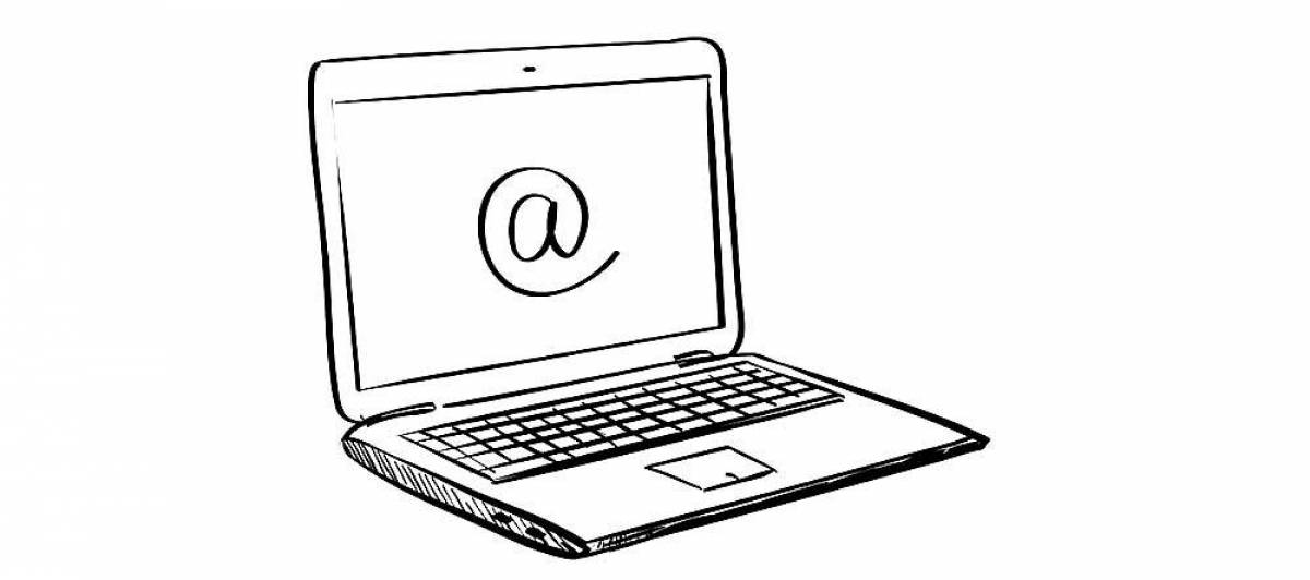 Attractive laptop coloring