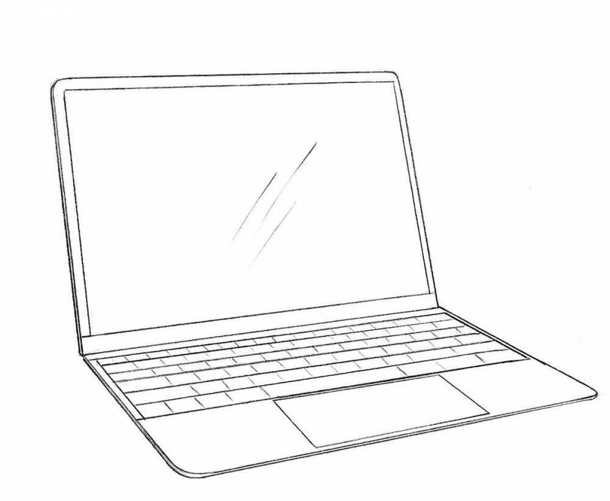 Сказочная страница раскраски ноутбука