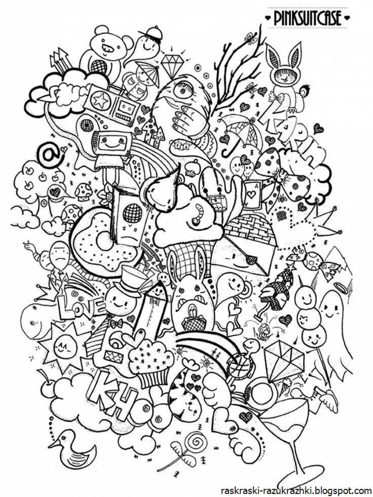 Color marker coloring page