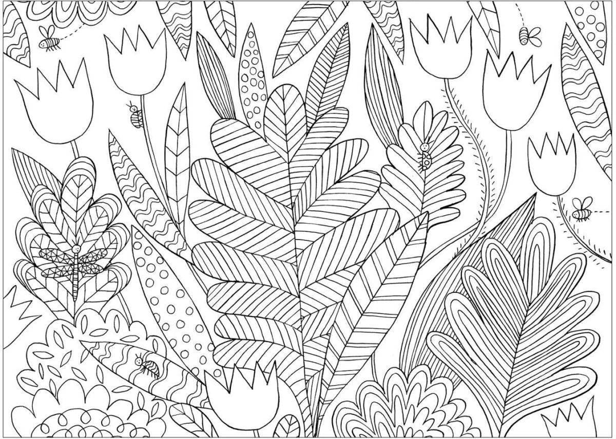 Bright marker coloring page