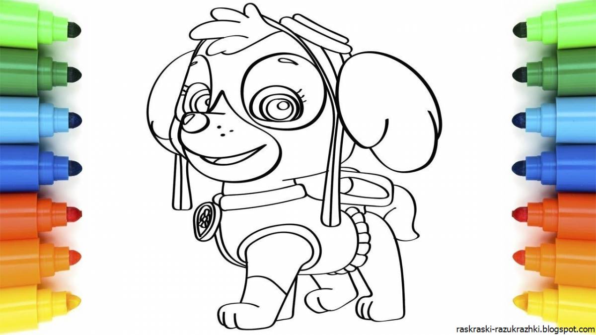Attractive marker coloring page