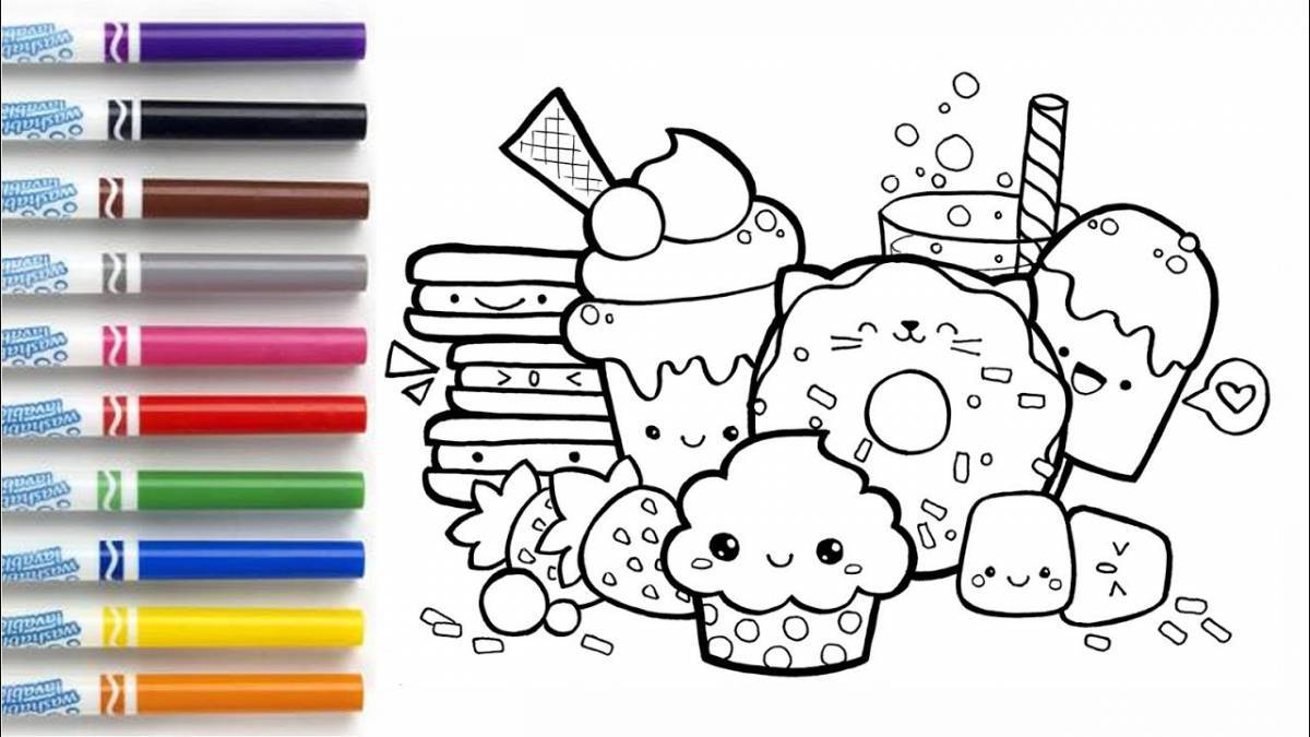 Creative marker coloring page