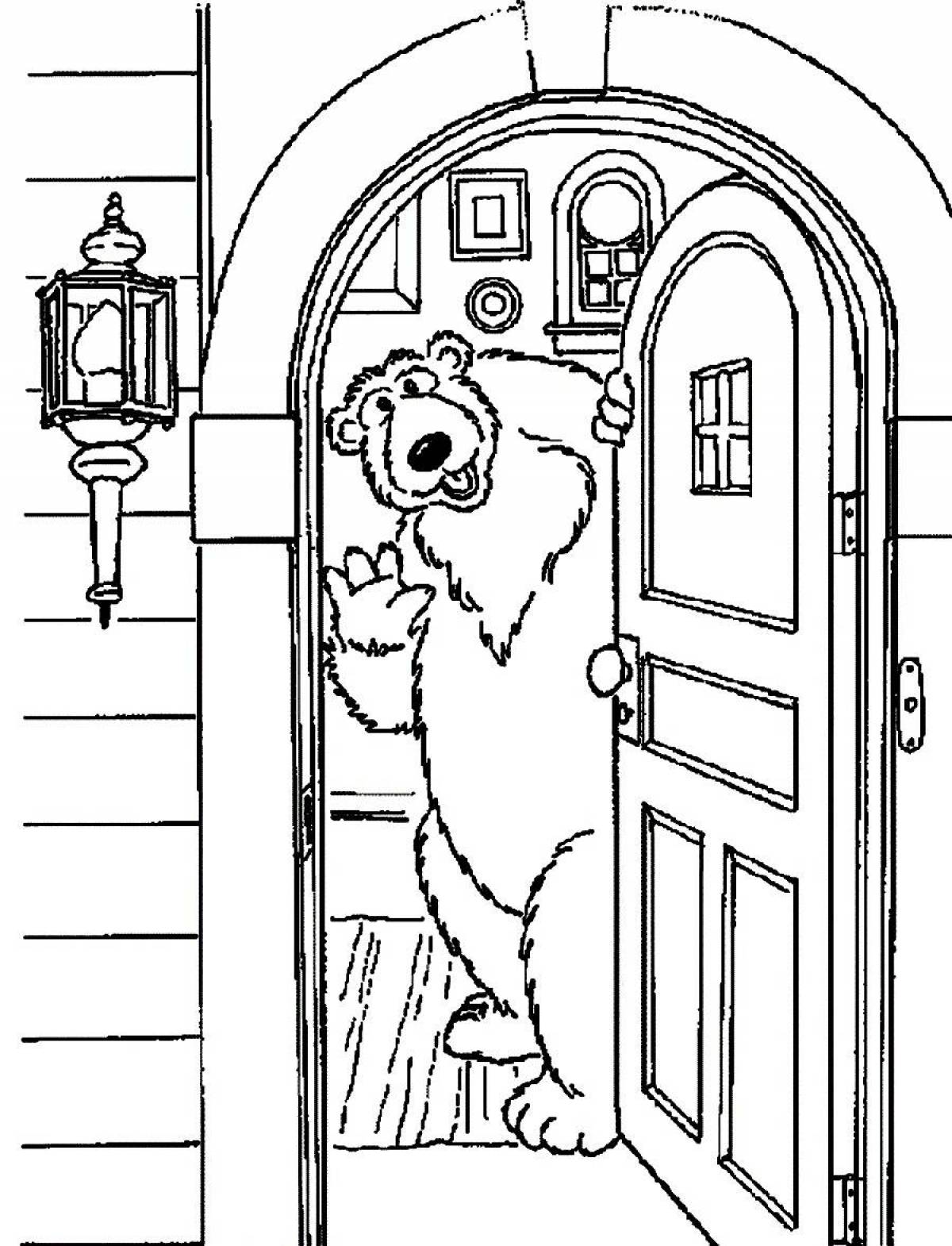 Bright door coloring pages