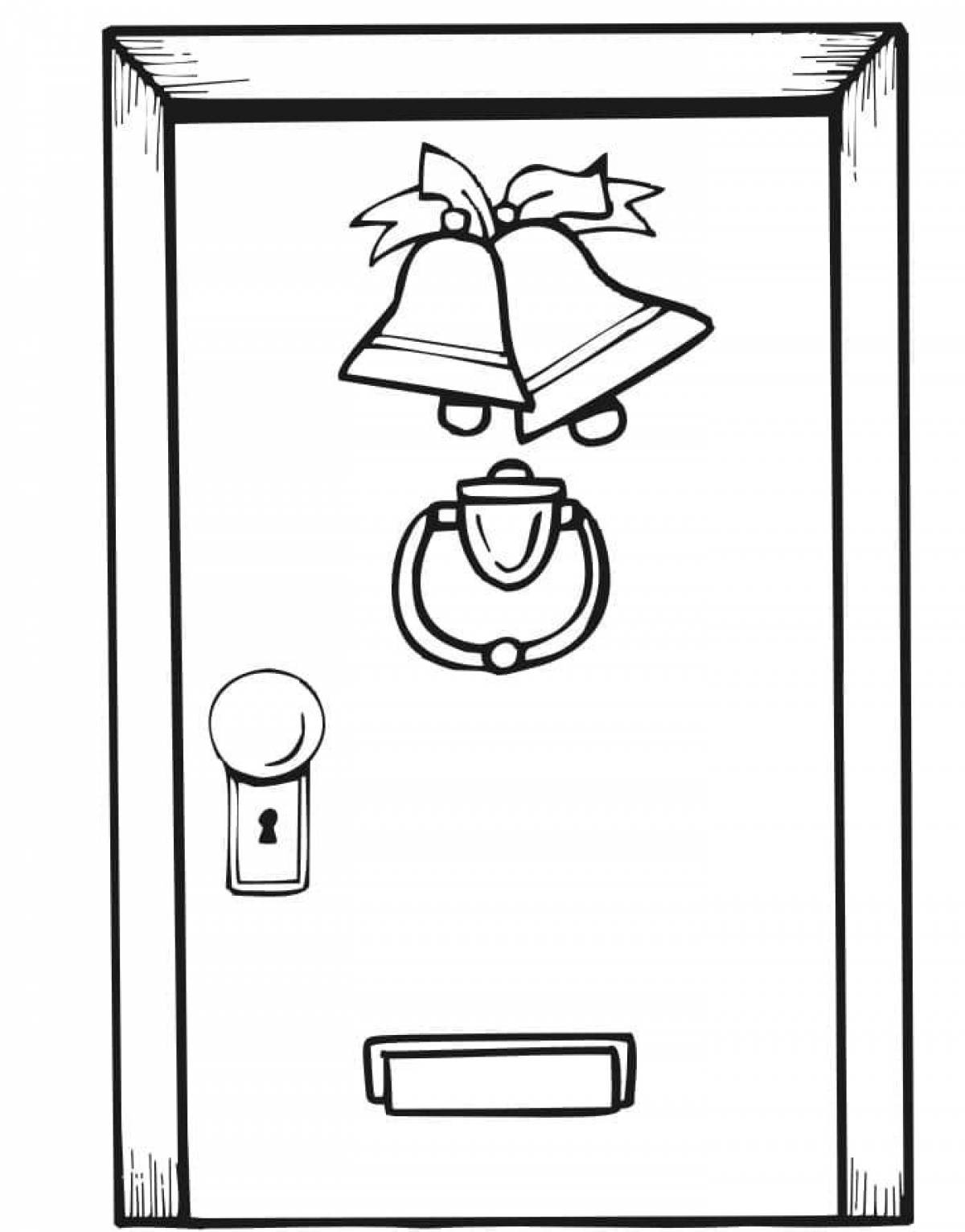 Glowing door coloring pages